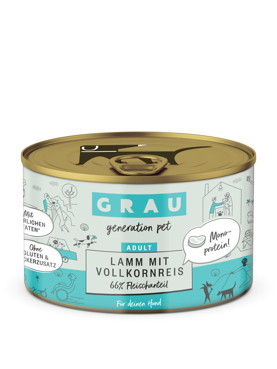 grau Hund Nassfutter