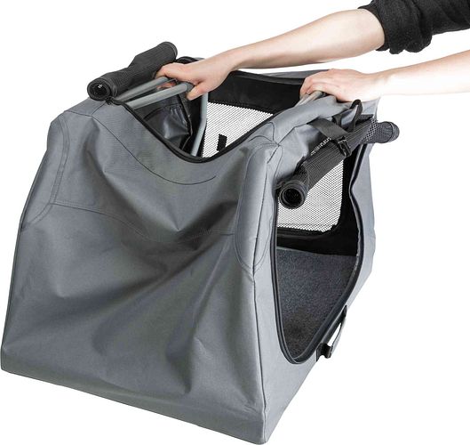 TRIXIE Hundebox Easy, XS–S: 50 × 33 × 36 cm, grau