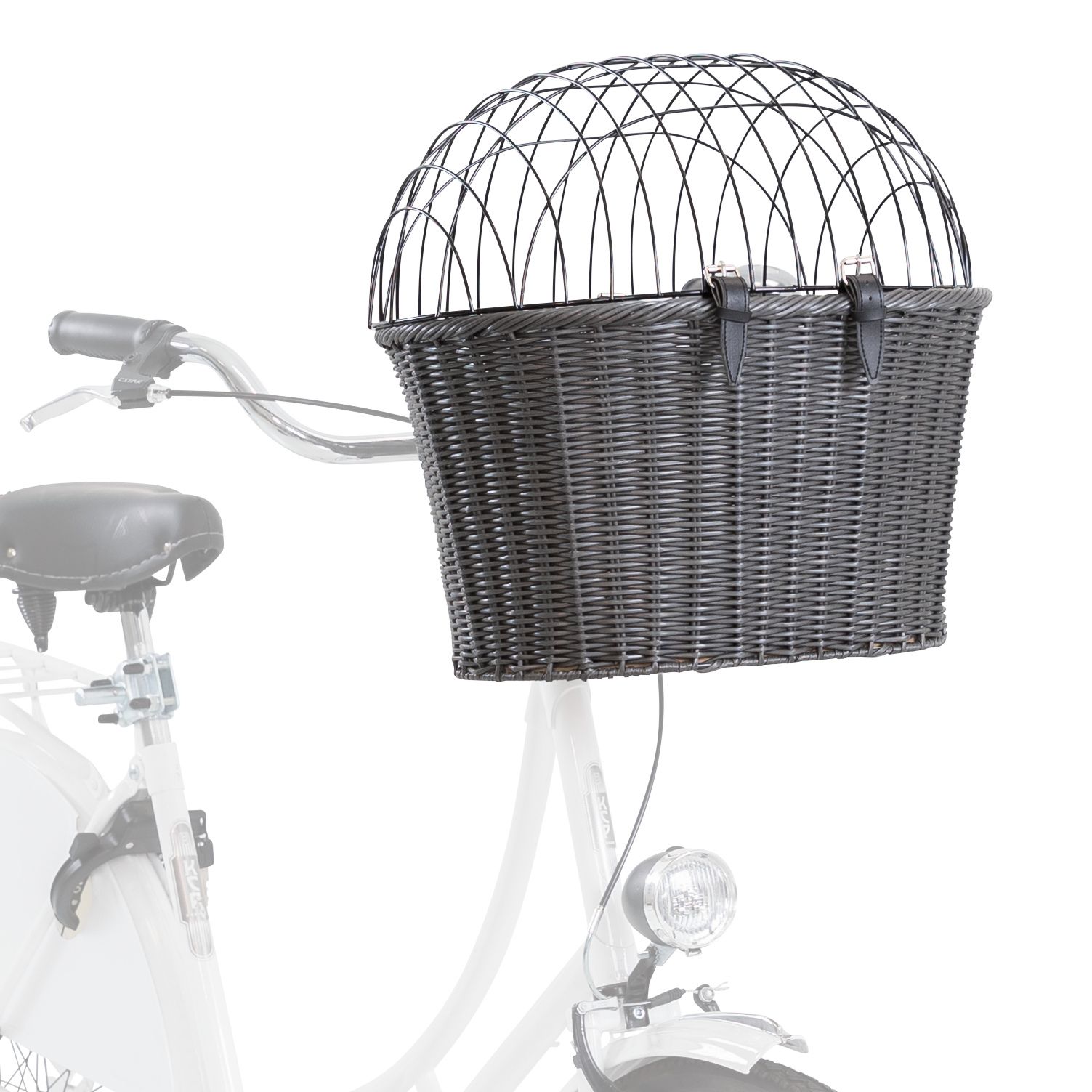 TRIXIE Front-Fahrradkorb, 44 × 41 × 34 cm, anthrazit