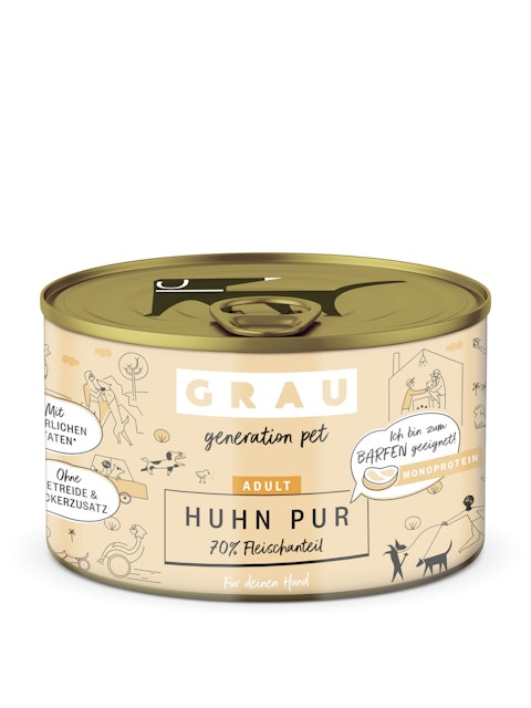 grau Hund 200 Gramm HundenassfutterVorschaubild