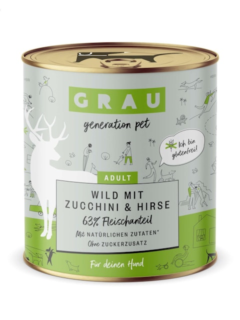 grau Hund 800 Gramm HundenassfutterVorschaubild
