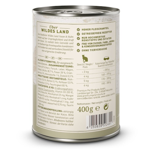 WILDES LAND Katze CLASSIC 375 / 400g