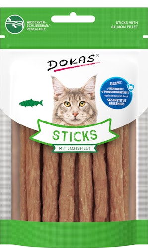 DOKAS Sticks Hühnerbrust & Rind Katzensnack
