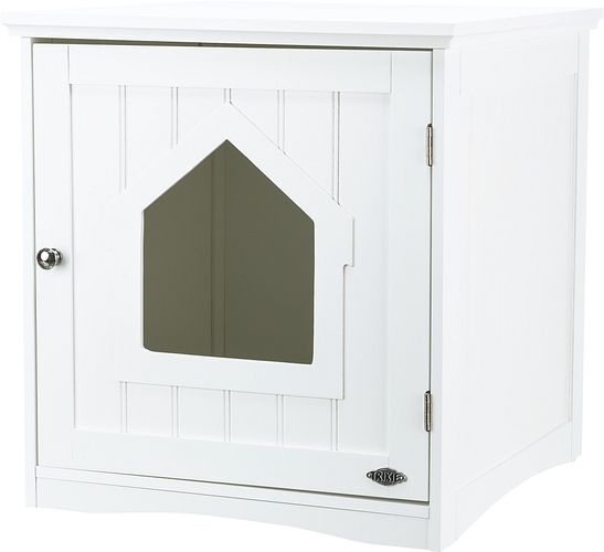 TRIXIE Katzenhaus für Katzentoilette, MDF, 49 × 51 × 51 cm, weiß