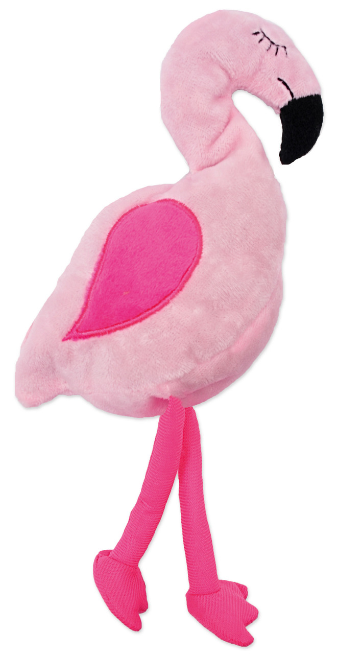 Aumüller Katzenspielkissen befüllbarer Flamingo rosa Katzenspielzeug