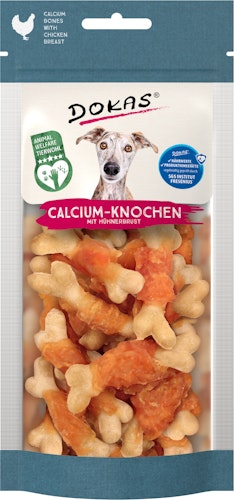 DOKAS 75g Calcium-Knochen Hühnerbrust Hundesnack