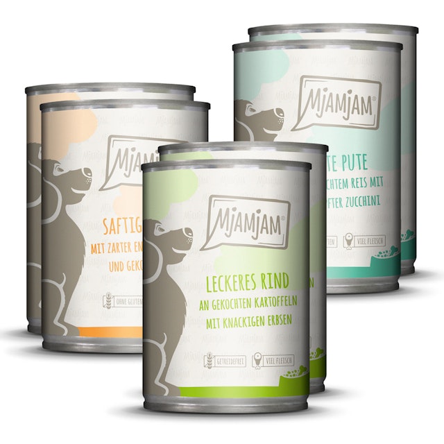 MJAMJAM Mixpaket 6 x 400g Dose HundenassfutterVorschaubild