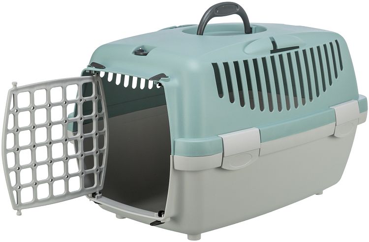 TRIXIE Transportbox Capri 1, XS: 32 × 31 × 48 cm, hellgrau/salbei