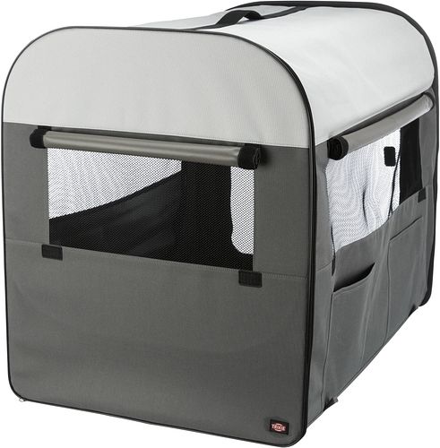 TRIXIE Hundebox Basic, dunkelgrau/hellgrau