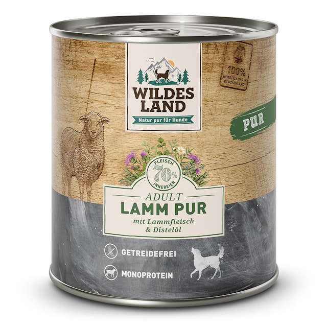Wildes Land PUR Hundenassfutter 800gVorschaubild