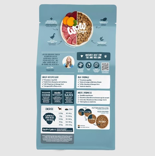 WOW Minis Senior Ente 1kg Hundetrockenfutter