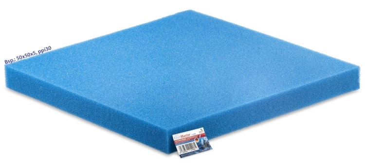 Papillon Filterschaum blau fein (50 x 50 x 3 cm, PPI30)