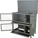 Vorschaubild Kleintierstall, 2-stöckig, 116 × 111 × 65 cm, grau