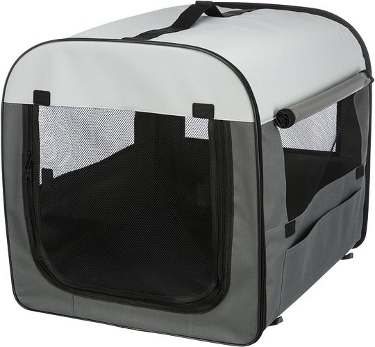 TRIXIE Hundebox Basic, dunkelgrau/hellgrau