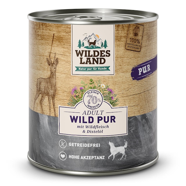 Wildes Land PUR Hundenassfutter 800gVorschaubild