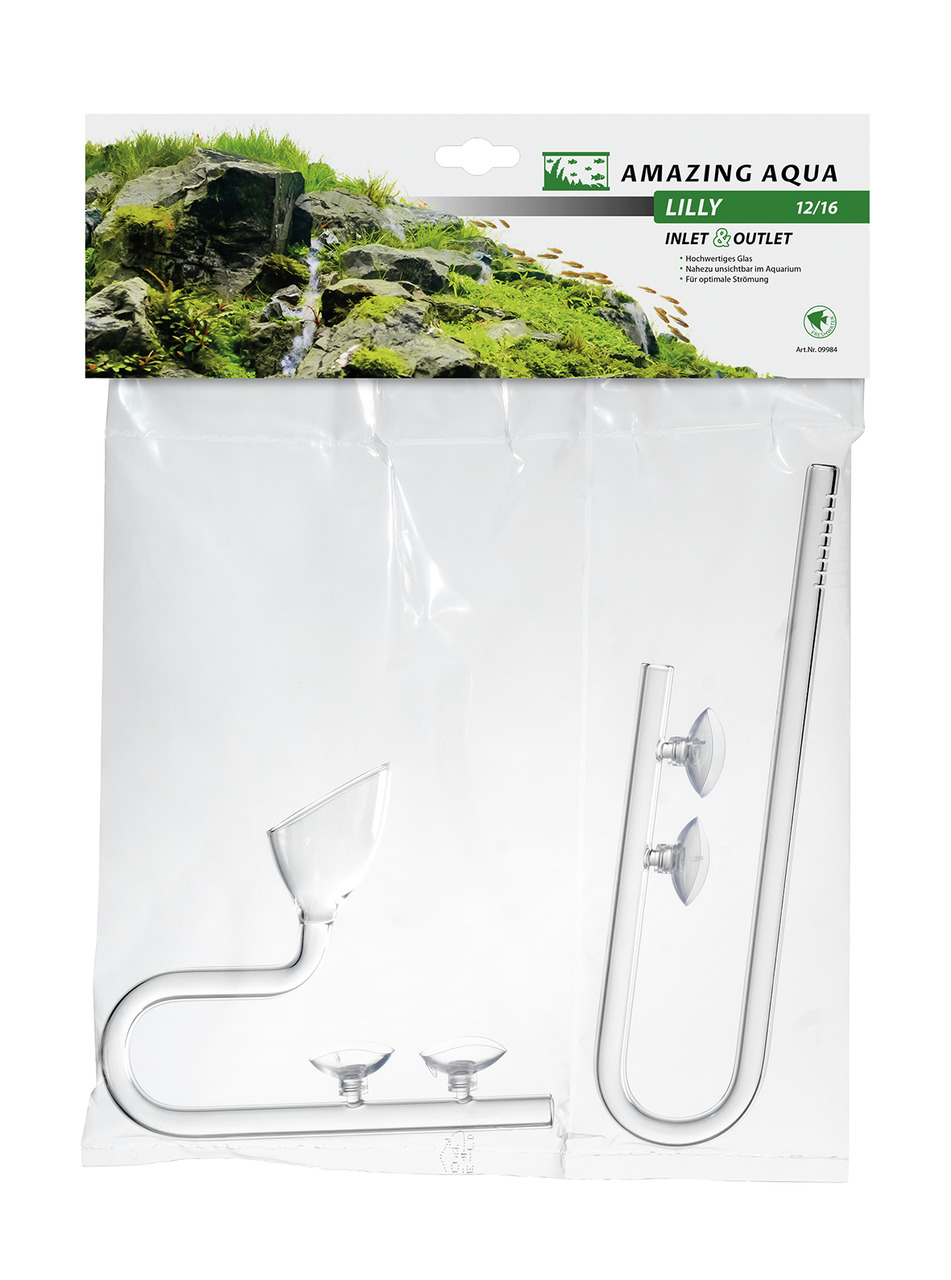 Amazing Aqua Glas Ein-/Auslass Lilly Aquarienzubehör