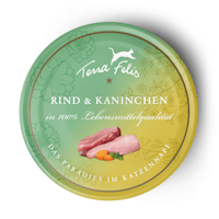 Terra Felis Sparpaket 24x80g Rind und Kaninchen