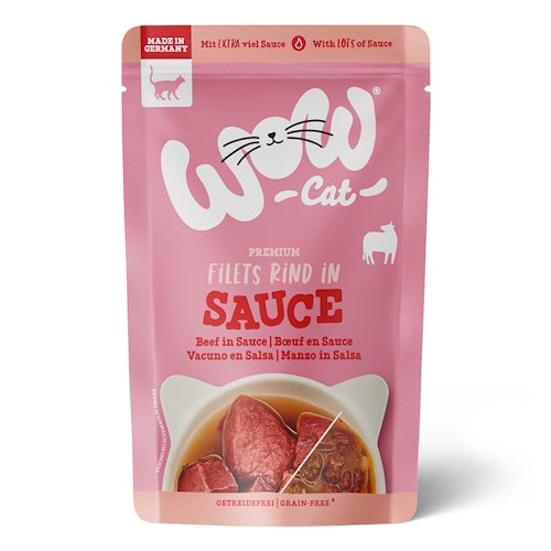 WOW Cat Saucen-Menü mit Filetstückchen - Katzenassfutter