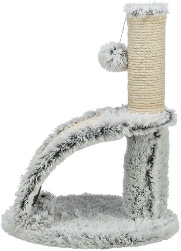 TRIXIE Kratzstamm Winnie mit Bürste, 43 cm, weiß-schwarz