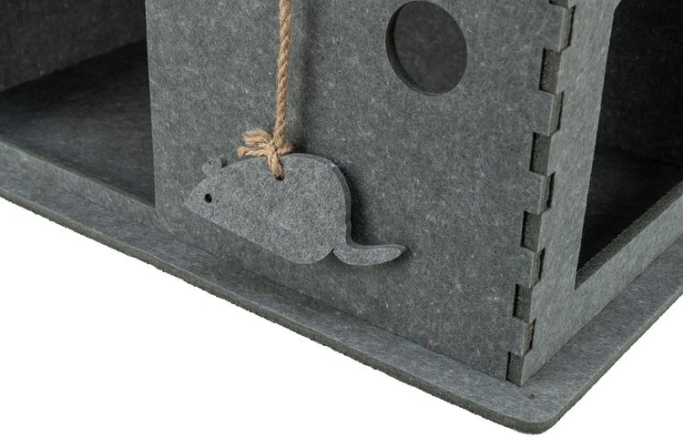 TRIXIE Höhle Lene, Filz, 54 × 30 × 35 cm, grau
