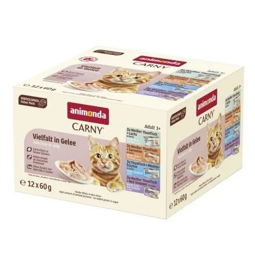 animonda Fine Filets  Vielfalt in Gelee 12x60g MP Katzennassfutter