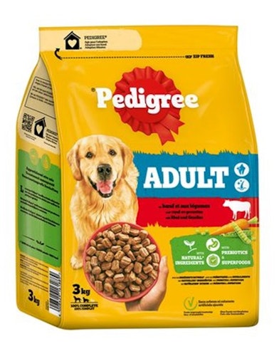 Pedigree 3kg Adult mit Rind+Gemüse