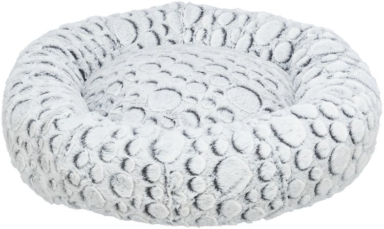 TRIXIE Bett Mila, rund, Plüsch, ø 50 cm, weiß-grau