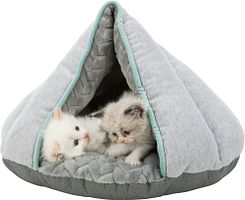 TRIXIE Junior Höhle, rund, 45 × 30 × 40 cm, hellgrau/mint