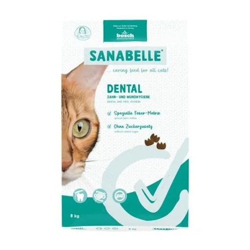 Sanabelle 2 x 8kg Dental Katzentrockenfutter-Sparpaket