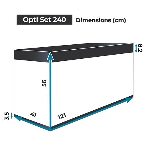 Aquael Aquarium OPTISET 240 schwarz 2.0