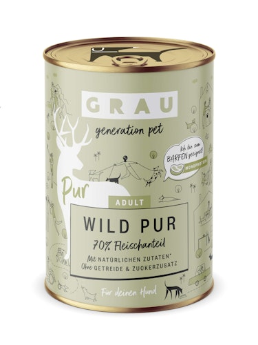 grau Hund 400 Gramm Hundenassfutter