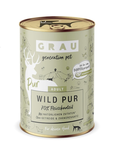 grau Hund 400 Gramm HundenassfutterVorschaubild