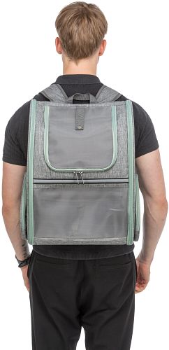 TRIXIE Rucksack Chloe, 39 × 43 × 27 cm, hellgrau