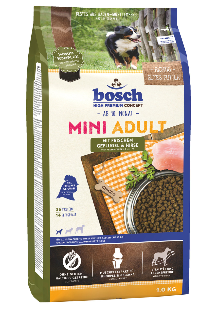 bosch Mini Adult Geflügel & Hirse Hundetrockenfutter