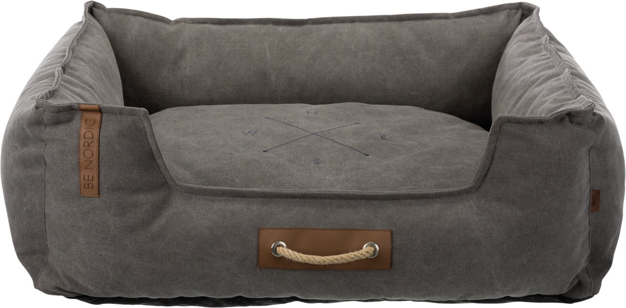 TRIXIE Liegeplatz BeNordic Föhr 80 x 60 x 26 Centimeter dunkelgrau Hundebett