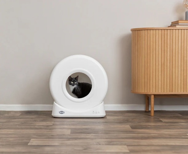 TRIXIE Smarte Katzentoilette, Kunststoff, 51 × 56 × 54 cm, weiß