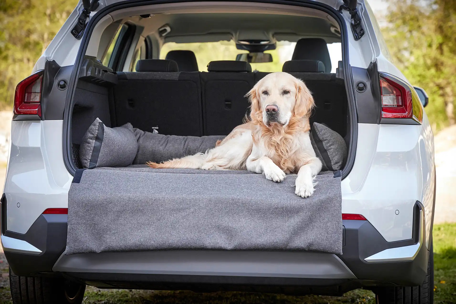 WOLTERS Dog Traveling Kofferraumbett 110 x 75 x 20 cm dunkelgrau