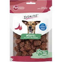 DOKAS 105g Würfel Apfel+Banane Hundesnack