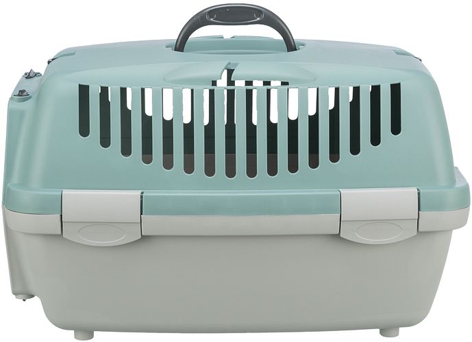 TRIXIE Transportbox Capri 1, XS: 32 × 31 × 48 cm, hellgrau/salbei