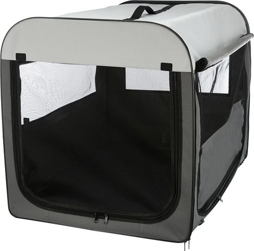 TRIXIE Hundebox Basic, dunkelgrau/hellgrau