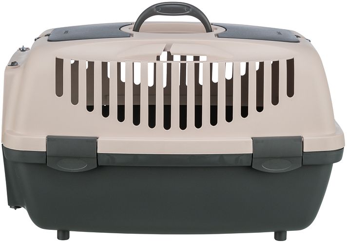 TRIXIE Transportbox Capri 2, XS–S: 37 × 34 × 55 cm, dunkelgrau/blush