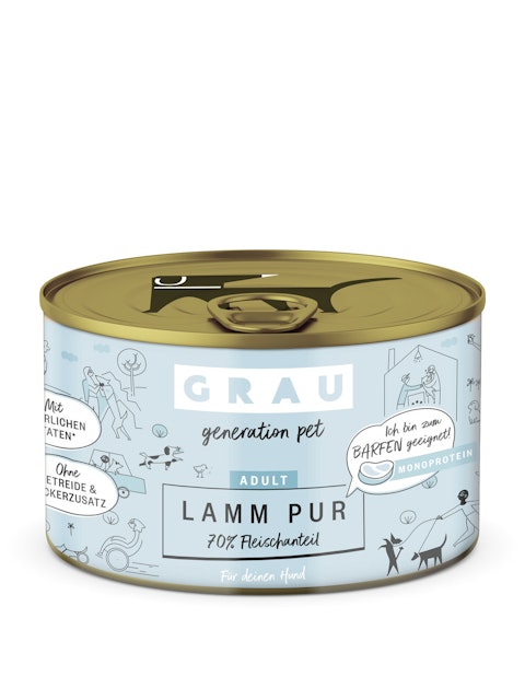 grau Hund 200 Gramm HundenassfutterVorschaubild