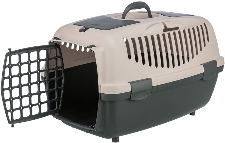 TRIXIE Transportbox Capri 2, XS–S: 37 × 34 × 55 cm, dunkelgrau/blush