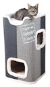 Vorschaubild TRIXIE Cat Tower Jorge 38 x 38 x 78 Centimeter anthrazit/lichtgrau/grau Kratzbaum