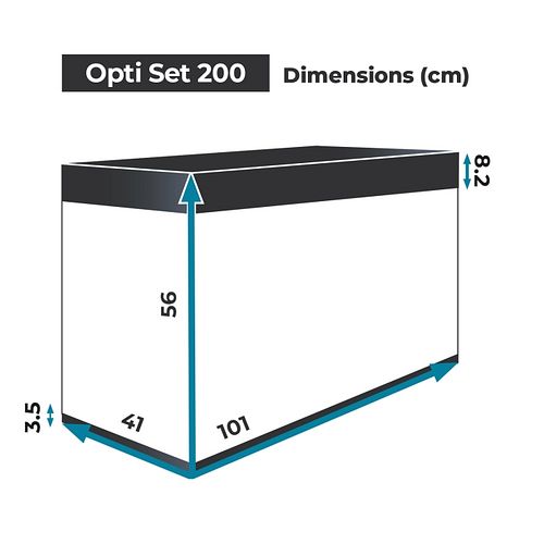 Aquael Aquarium OPTISET 200 schwarz 2.0