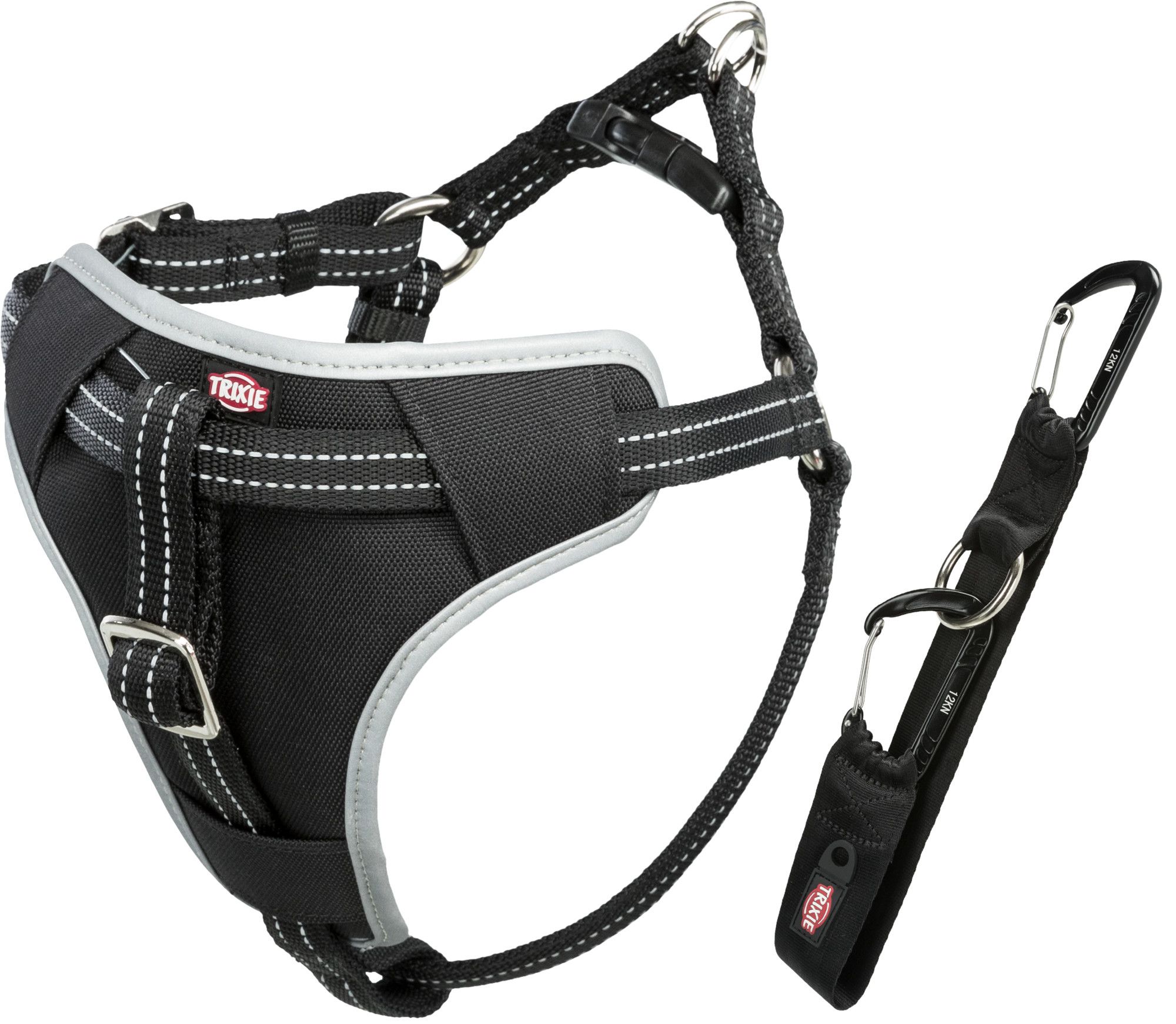 TRIXIE Auto-Geschirr Comfort, L: 65–80 cm/23 mm, schwarz