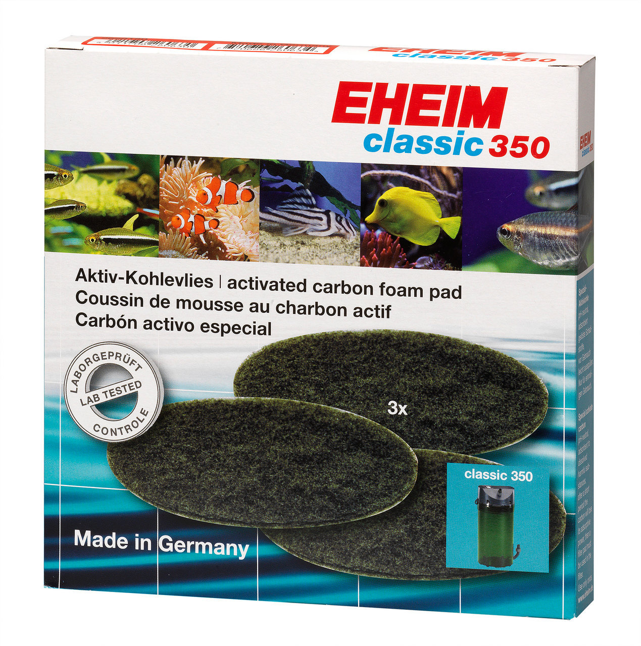 EHEIM 2628150 Aktivkohlevlies (3 Stück) für classic 350 (2215)