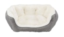 Vorschaubild TRIXIE Bett Davin, oval, 60 × 45 cm, grau/creme