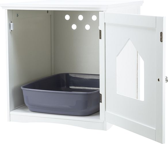 TRIXIE Katzenhaus für Katzentoilette, MDF, 49 × 51 × 51 cm, weiß