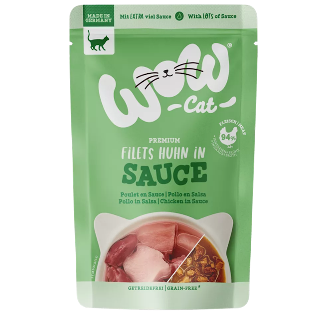 WOW Cat Saucen-Menü mit Filetstückchen - KatzenassfutterVorschaubild